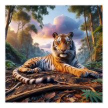 Kraftfull bengaltiger i Vildens jungel