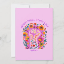 Kraftfull Blommigt, kvinnodagen i Internationell