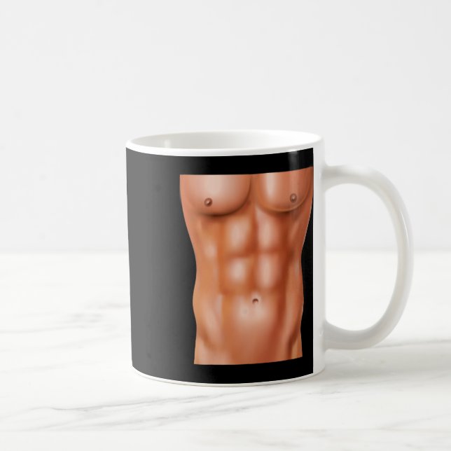 Kraftfull Boobuilding Weight Training 6 Pack Kaffemugg (Höger)