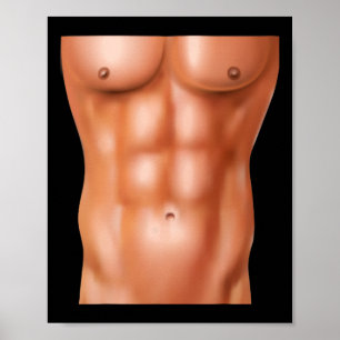 Kraftfull Boobuilding Weight Training 6 Pack Poster