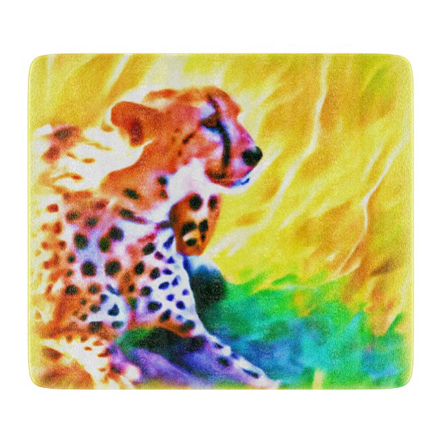 Kraftfull Cheetah Animal Painting. Köp nu (Framsidan)