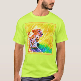 Kraftfull Cheetah Animal Painting. Köp nu T Shirt
