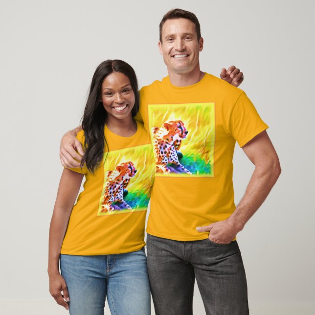 Kraftfull Cheetah Animal Painting. Köp nu T Shirt (Unisex)