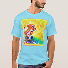 Kraftfull Cheetah Animal Painting. Köp nu T Shirt