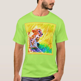 Kraftfull Cheetah Animal Painting. Köp nu T Shirt