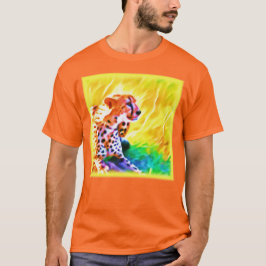 Kraftfull Cheetah Animal Painting. Köp nu T Shirt