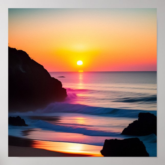 Kraftfull digital avtryckning i färg poster (Framsidan)