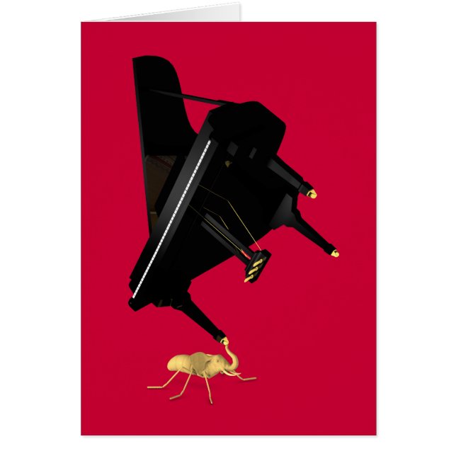 Kraftfull Eleph-Ant Hälsningskort (Framsidan)