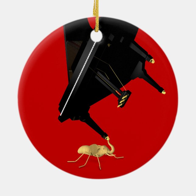 Kraftfull Eleph-Ant Julgransprydnad Keramik (Baksidan)