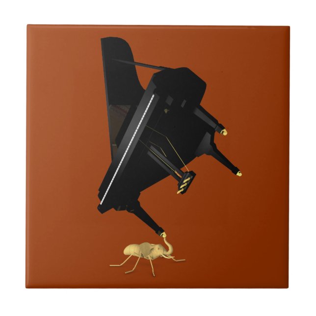 Kraftfull Eleph-Ant Kakelplatta (Framsidan)