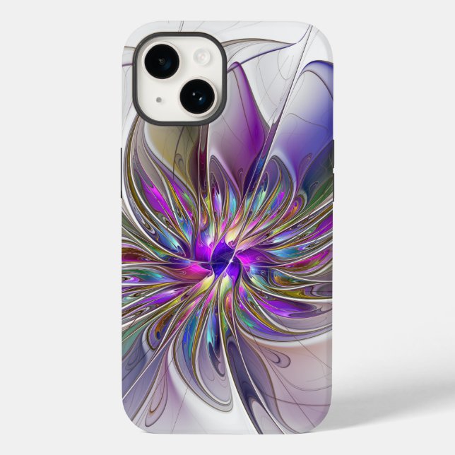 Kraftfull, färglös Abstrakt Fractal Art Flower (Baksida)