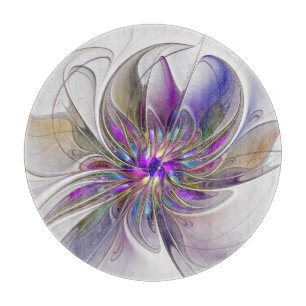 Kraftfull, färglös Abstrakt Fractal Art Flower