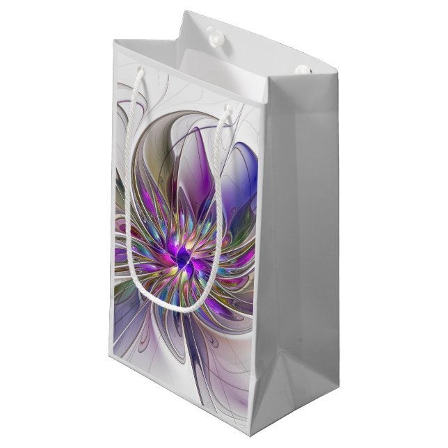 Kraftfull, färglös Abstrakt Fractal Art Flower (Framsidan Vinklad)