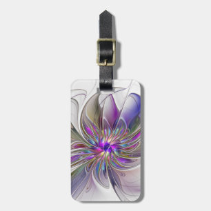 Kraftfull, färglös Abstrakt Fractal Art Flower Bagagebricka