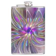 Kraftfull, färglös Abstrakt Fractal Art Flower