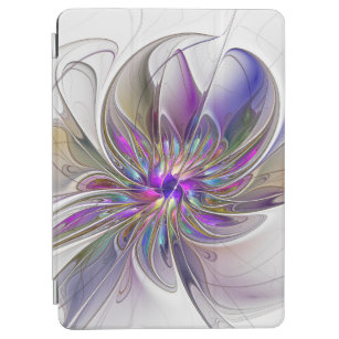 Kraftfull, färglös Abstrakt Fractal Art Flower iPad Air Skydd