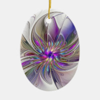 Kraftfull, färglös Abstrakt Fractal Art Flower