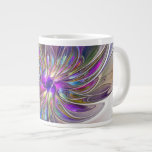 Kraftfull, färglös Abstrakt Fractal Art Flower Jumbo Mugg<br><div class="desc">En kraftfull fantasi med flera färger,  en unik blommigt Fractal Art. Design för ditt stora kaffe mugg och mycket mer.</div>