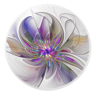 Kraftfull, färglös Abstrakt Fractal Art Flower Knopp
