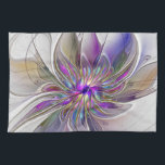 Kraftfull, färglös Abstrakt Fractal Art Flower Kökshandduk<br><div class="desc">En kraftfull fantasi med flera färger,  en unik fractal blommigt konst. Utformning för kökshandduken med mera.</div>