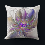 Kraftfull, färglös Abstrakt Fractal Art Flower Kudde<br><div class="desc">En kraftfull fantasi med flera färger,  en unik blommigt Fractal Art. Design för dekorativ kudde och mycket annat.</div>