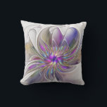 Kraftfull, färglös Abstrakt Fractal Art Flower Kudde<br><div class="desc">En kraftfull fantasi med flera färger,  en unik blommigt Fractal Art. Design för din utomhuskudde med mera.</div>