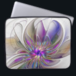 Kraftfull, färglös Abstrakt Fractal Art Flower Laptop Fodral<br><div class="desc">En kraftfull fantasi med flera färger,  en unik blommigt Fractal Art. Design för laptop sleeve och mycket annat.</div>