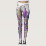 Kraftfull, färglös Abstrakt Fractal Art Flower Leggings<br><div class="desc">En kraftfull fantasi med flera färger, en unik blommigt-fractal konst. Utformning för dina mönster och mycket annat.</div>