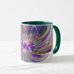 Kraftfull, färglös Abstrakt Fractal Art Flower Mugg<br><div class="desc">En kraftfull fantasi med flera färger,  en unik fractal blommigt-konst. Utformning för kombinationen mugg och mycket annat.</div>