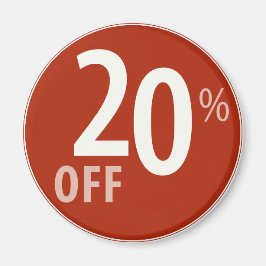 Kraftfull försäljningsskylt på 20 % - magneter