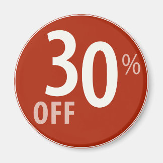 Kraftfull försäljningsskylt på 30 % - magneter