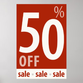 Kraftfull försäljningsskylt på 50 % - poster i det