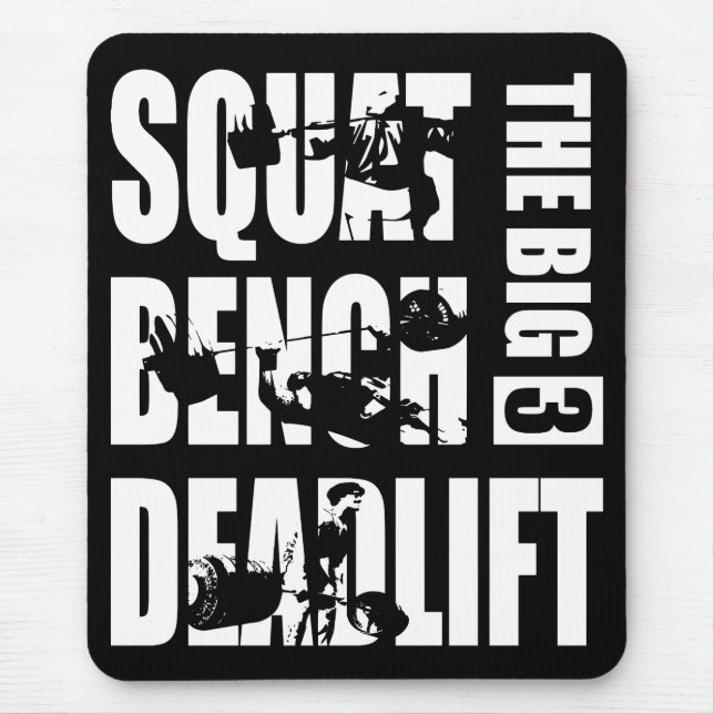Kraftfull - Fyrkant, Bench, Deadlift Musmatta (Framsidan)