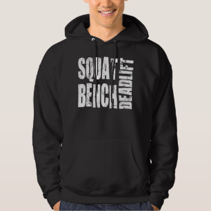 Kraftfull - Fyrkant, Bench, Deadlift Tröja Med Luva