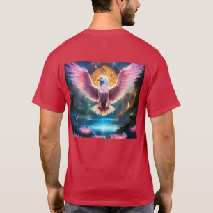 Kraftfull giant Eagle med Vingar-spridning i Himla T Shirt
