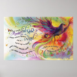 Kraftfull Gud, 20" x 12,5", Skriv ut Poster