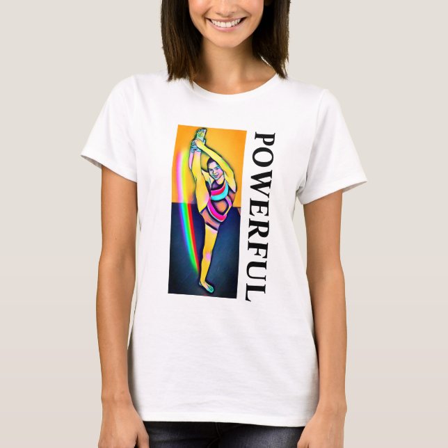 Kraftfull gymnast t shirt (Framsida)