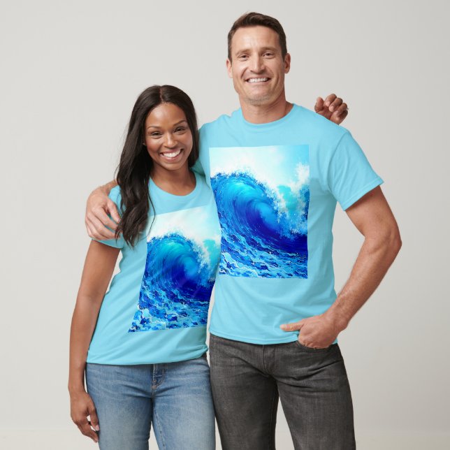 Kraftfull havsvågdesign t shirt (Unisex)