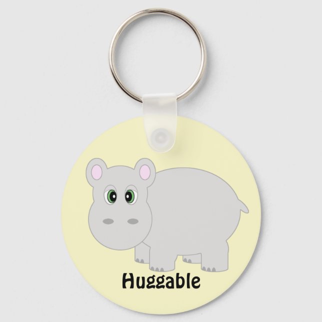 Kraftfull Hippo-nyckelkedja Nyckelring (Framsida)
