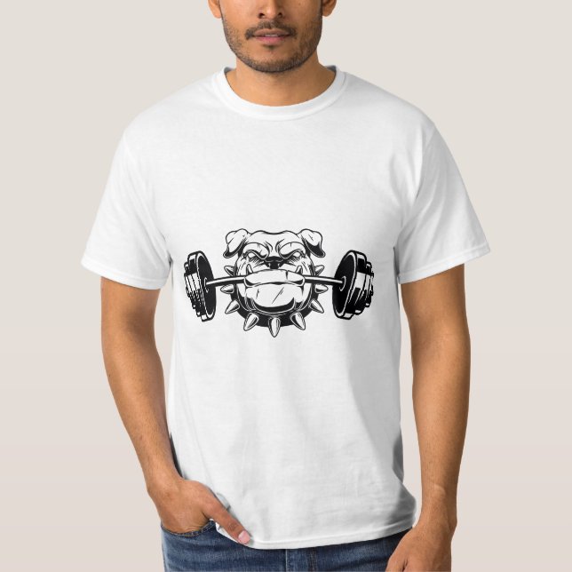 Kraftfull hund med kraftiga tassar t shirt (Framsida)
