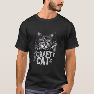 Kraftfull kattgrafik - Smart katt med repdesign T Shirt