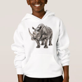 Kraftfull keltisk silver noshörning med invecklad t shirt