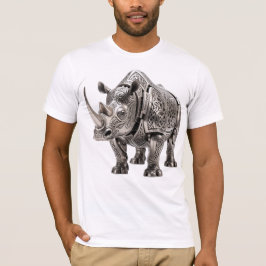 Kraftfull keltisk silver noshörning med invecklad t shirt