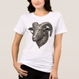 Kraftfull keltisk silver vädurhuvud med knutmönste t shirt