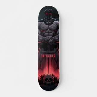 Kraftfull krigare med svärd och skalle Fantasy Mini Skateboard Bräda 18,5 Cm