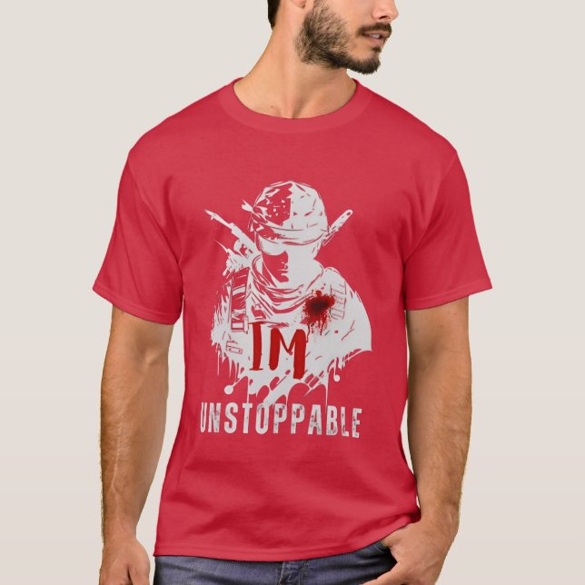 Kraftfull krigare Silhouette I är Edgy som inte gå T Shirt (Framsida)