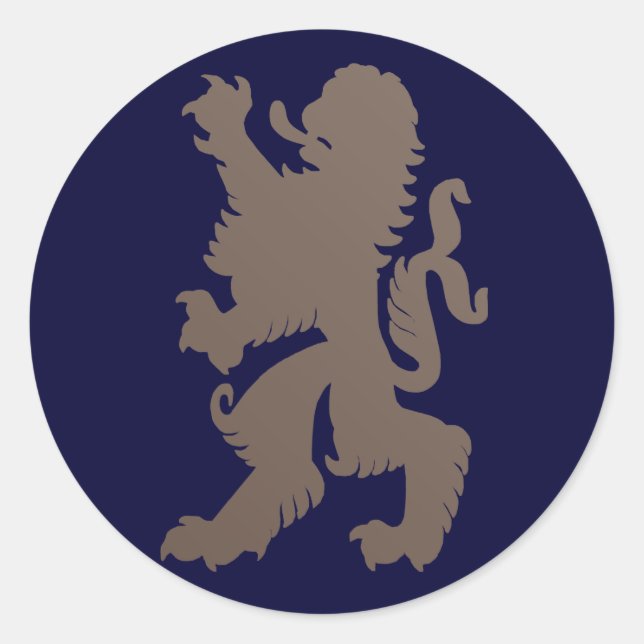 Kraftfull Lejon etikett (Framsida)