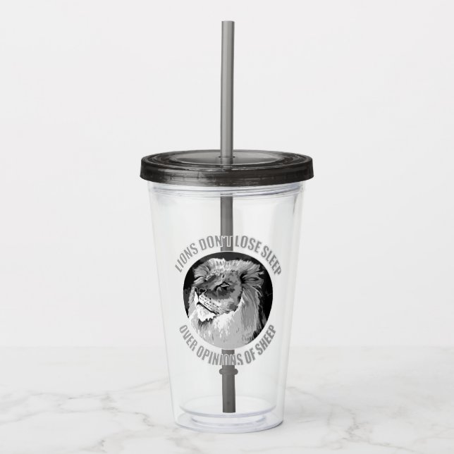 Kraftfull Lejon och ledarskap Take Away Mugg (Framsida)