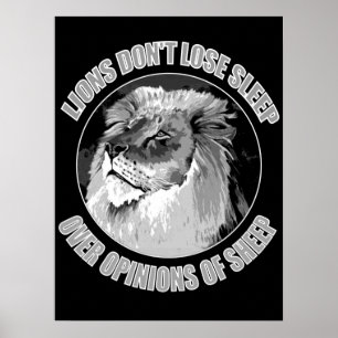 Kraftfull Lejon Styrka och ledarskapsbil Morsa Poster
