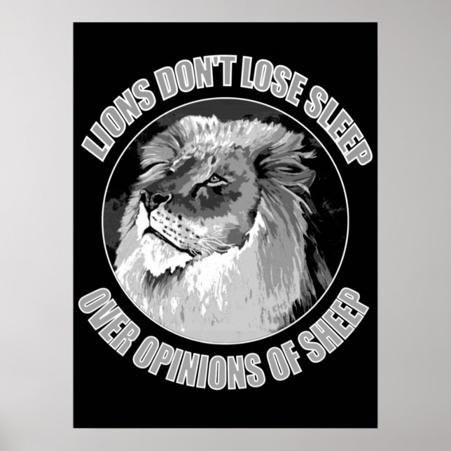 Kraftfull Lejon Styrka och ledarskapsbil Morsa Poster (Framsidan)